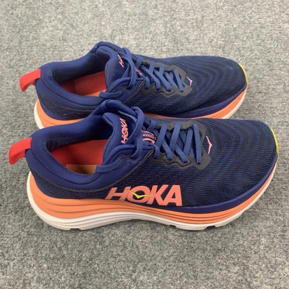 Hoka One One Gaviota 5 Shoes Womens Size 8 Blue Running Sneakers Cushioned
